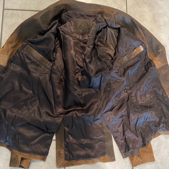 Men’s Bespoke Custom Brown/Caramel Soft Leather Suede Blazer - Picture 8 of 13